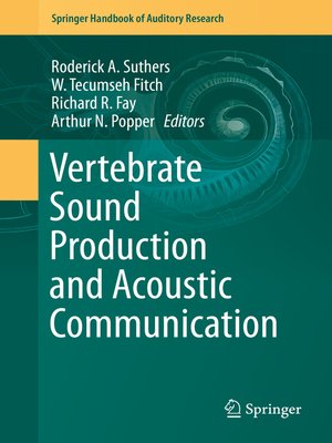 cover image of Vertebrate Sound Production and Acoustic Communication